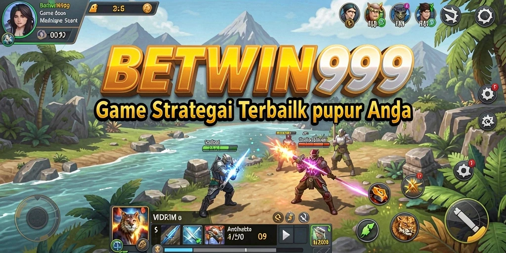 Tangkapan layar utama BETWIN999 menunjukkan pertarungan strategi yang epik.
