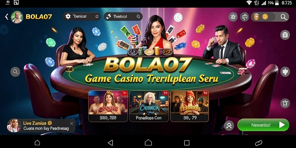 Tampilan menarik gameplay Live Casino BOLA07.
