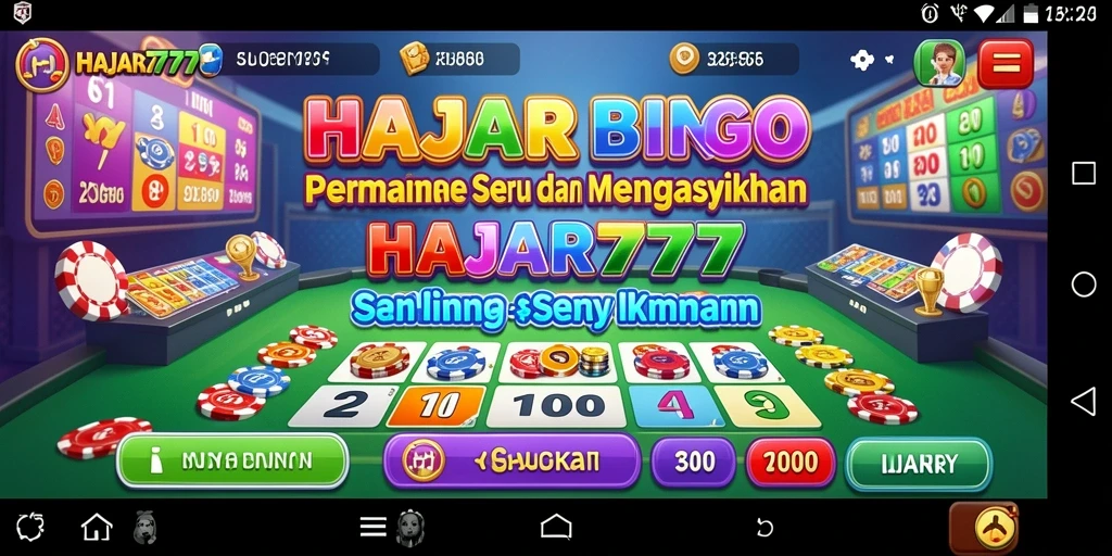 Tampilan menarik dari gameplay Bingo di HAJAR777.