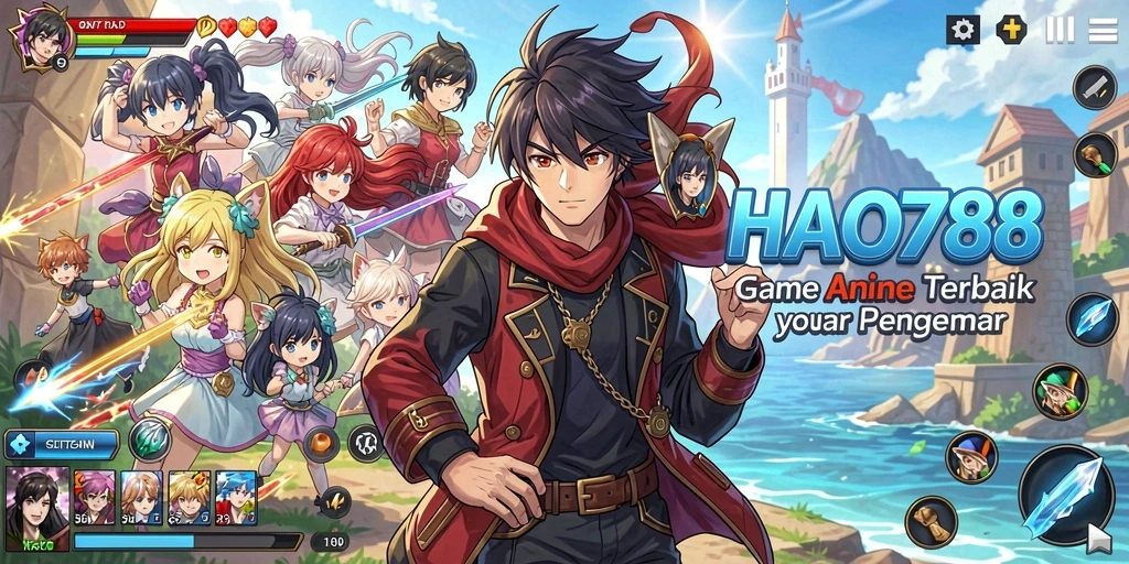 Tampilan gameplay seru dari HAO788 dengan karakter Anime yang menakjubkan.