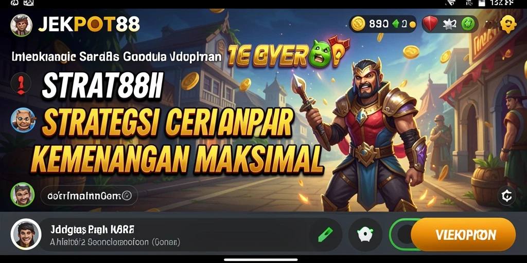 Tangkapan layar gameplay JEKPOT88 yang menunjukkan pertempuran strategi.
