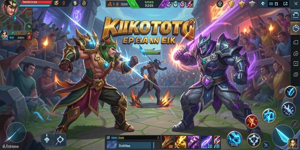 Tampilan pertempuran menarik di KIKOTOTO dengan strategi tim.