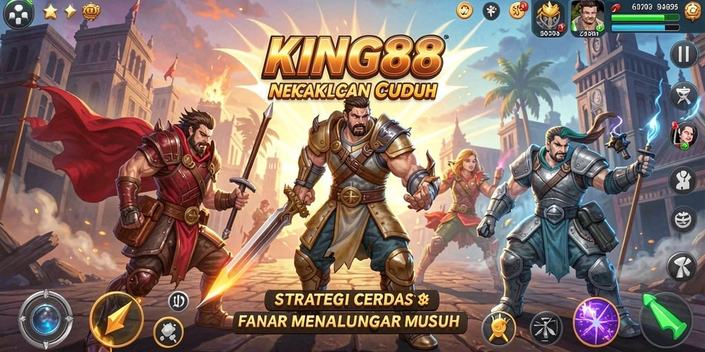 Tampilan gameplay KING88 dengan strategi yang intens dan seru.