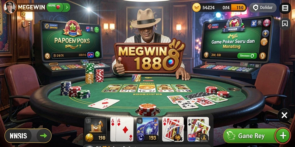 Gameplay seru Poker yang memukau dan menantang.