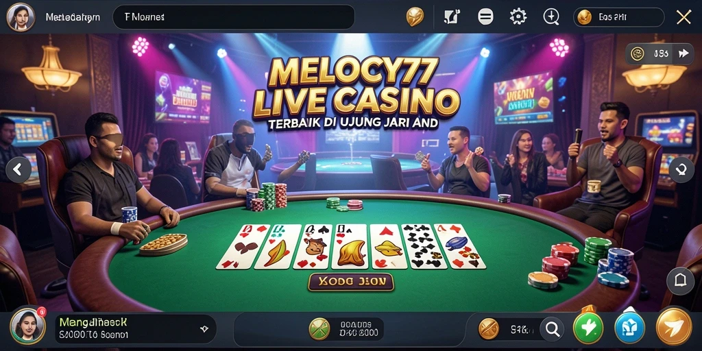 Tampilan menarik dari gameplay langsung di MELODY77.
