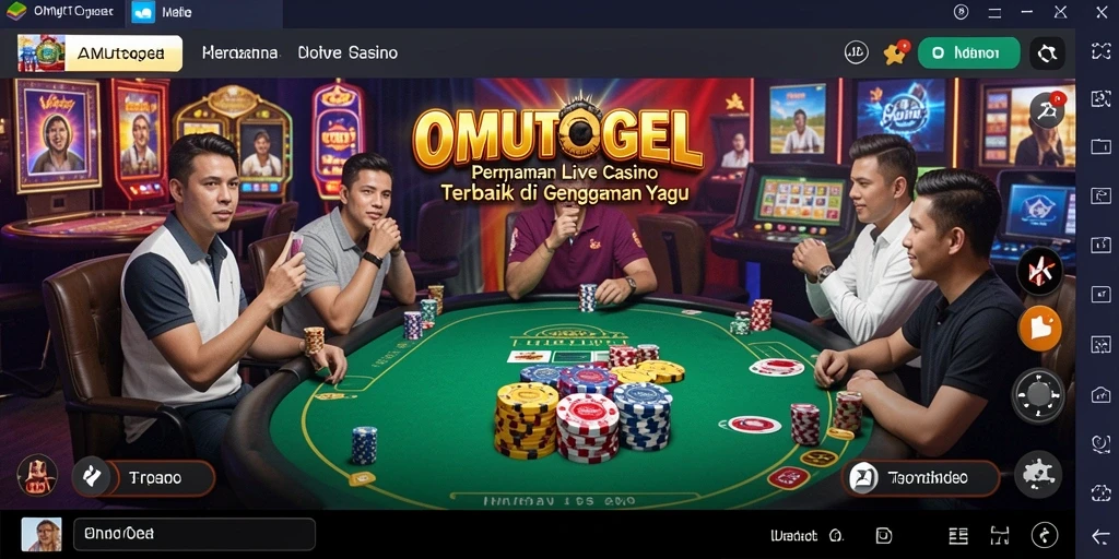 Tampilan gameplay yang mendebarkan di aplikasi Live Casino OMUTOGEL.