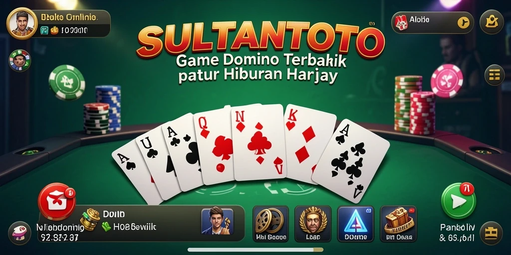 Screenshot gameplay SULTANTOTO menampilkan keseruan permainan Domino.