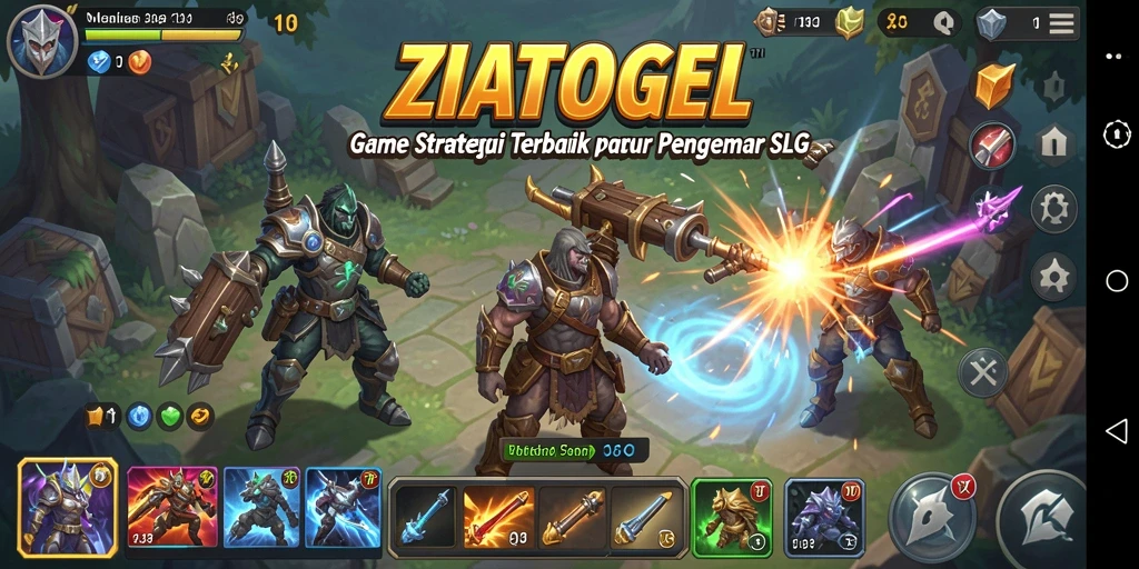 Gameplay ZIATOGEL yang mendebarkan dan strategis.