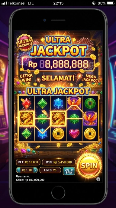 Tampilan beranda aplikasi danagame yang menarik.